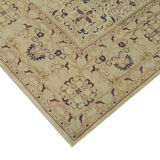 Handmade Persian Vintage 213 cm x 314 cm Beige Wool Carpet