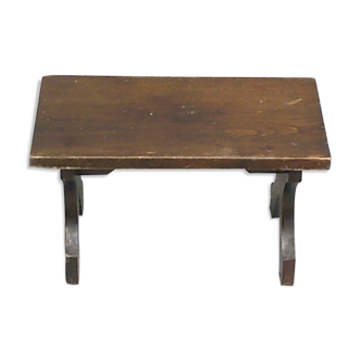 Wooden bench, foot rest from the 70s