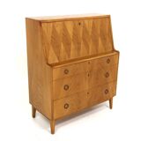 Secrétaire scandinave en orme, Swedish modern, Suède, 1940