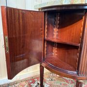 Louis XVI half-moon commode in mahogany and marble