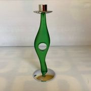 Green free-form candle holder