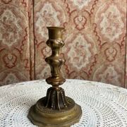 Bougeoir ancien en bronze doré