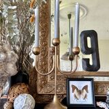 Brass trident candlestick