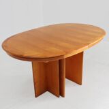 Table à manger ovale extensible vintage des années 1960