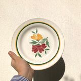 4 Digoin flower plates