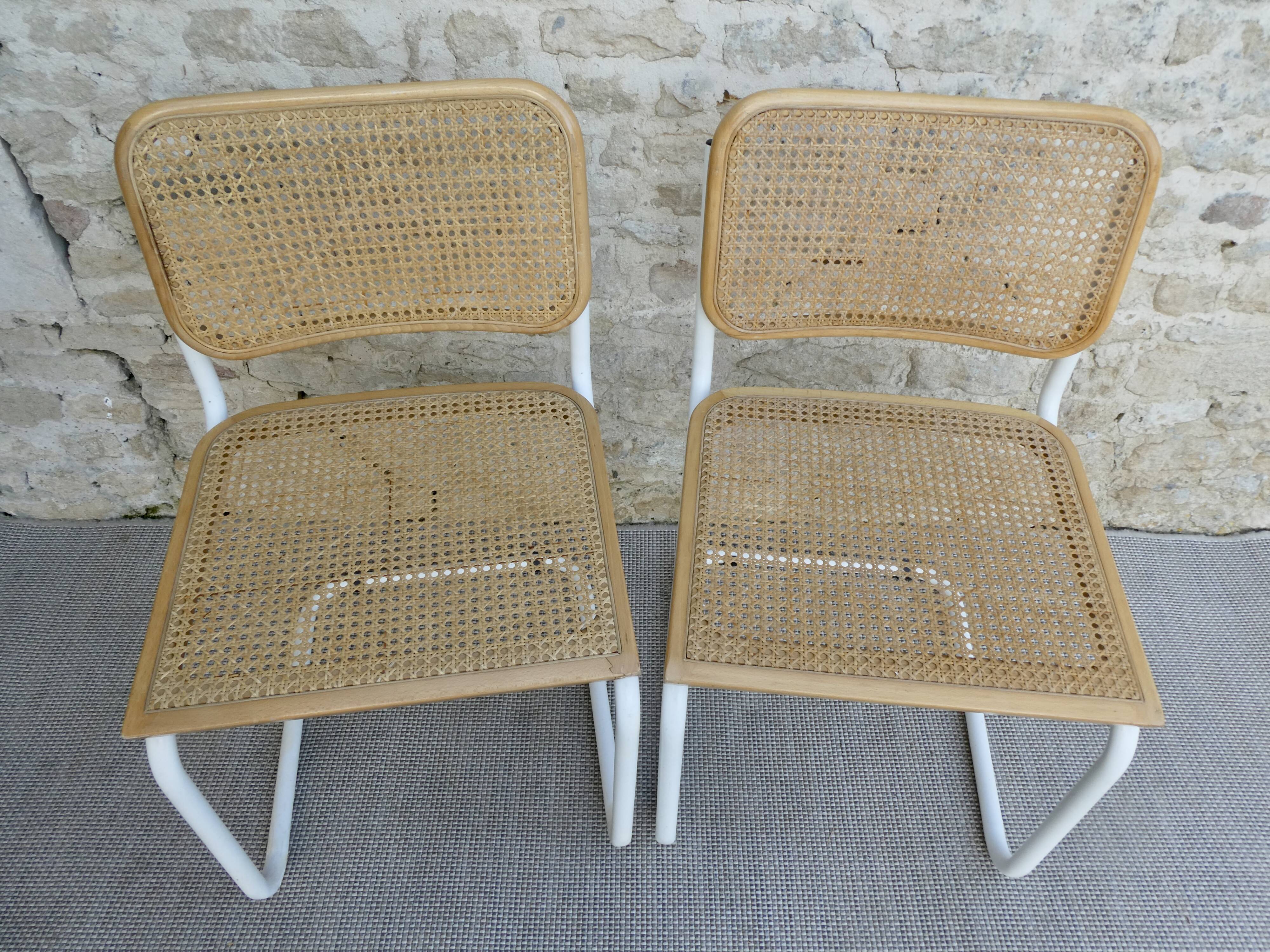 Pair of chairs B32 Marcel Breuer, Made in Italy