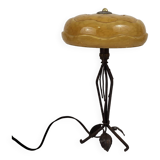 Art Nouveau wrought iron lamp