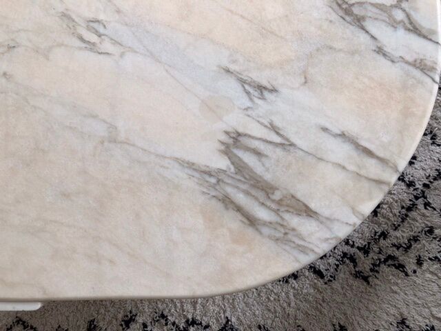 Vintage eye coffee table in 70s marble