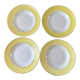lot of 4 hollow plates Moulin des Loups jaunes textured years 50-60