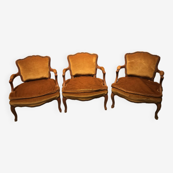 Set of 3 armchairs