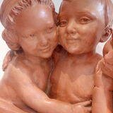 Bust trio of children terracotta of Sorgel