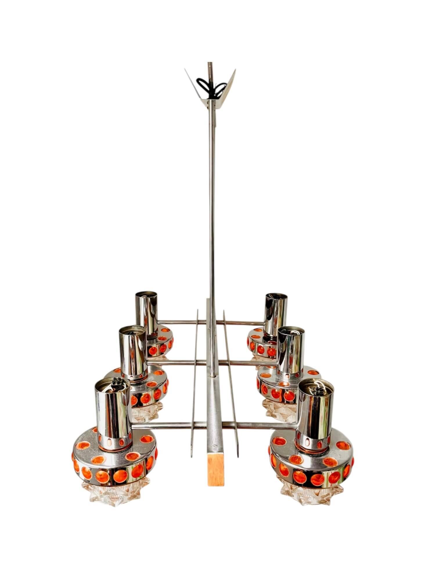 Raak vintage 6-light chandelier