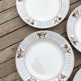 Set of 7 flat plates christiane sarreguemines and digoin