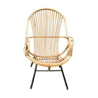 Armchair rattan of the 1960s