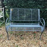 Iron garden bench