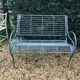 Iron garden bench
