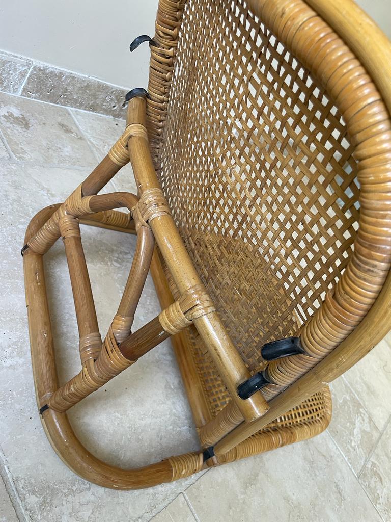 Rattan floor chair - deckchair