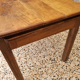 Solid oak farmhouse table, a drawer, vintage, early twentieth century.