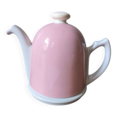 Théière tisanière vintage porcelaine cloche rose guy degrenne salam