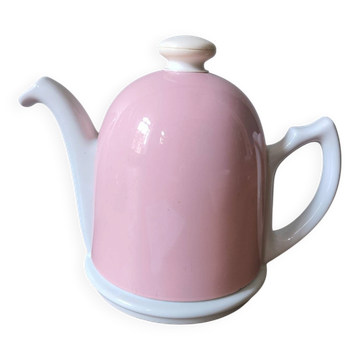 Vintage teapot herbal infuser porcelain bell rose Guy Degrenne salam