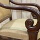 Pair of Restoration armchairs in mahogany from the end of the 19th century (fabric defects)
