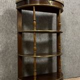 Louis XVI style half-moon Parisian shelf console in mahogany circa 1850