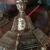 Louis XV chiseled bronze candlesticks