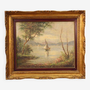 Signed painting landscape from the 20th century