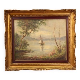 Signed painting landscape from the 20th century