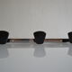 Wall coat rack with 3 hooks vintage 60's