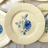 6 flat plates digoin sarreguemines model "cannes"