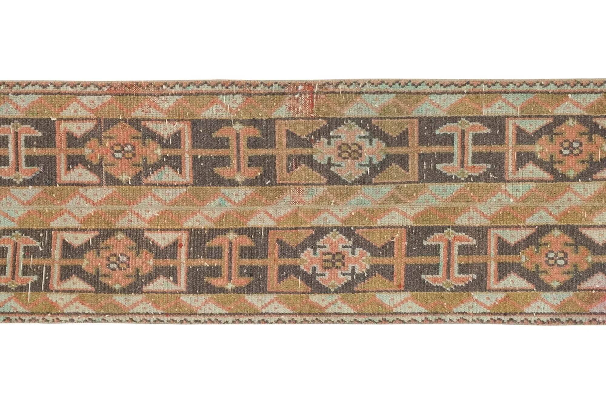 Vintage Turkish hallway rug 50x263 cm