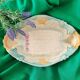 Rare and exquisite oval asparagus dish in Barbotine earthenware (majolica).