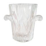 Ice bucket made of clear and frosted glass