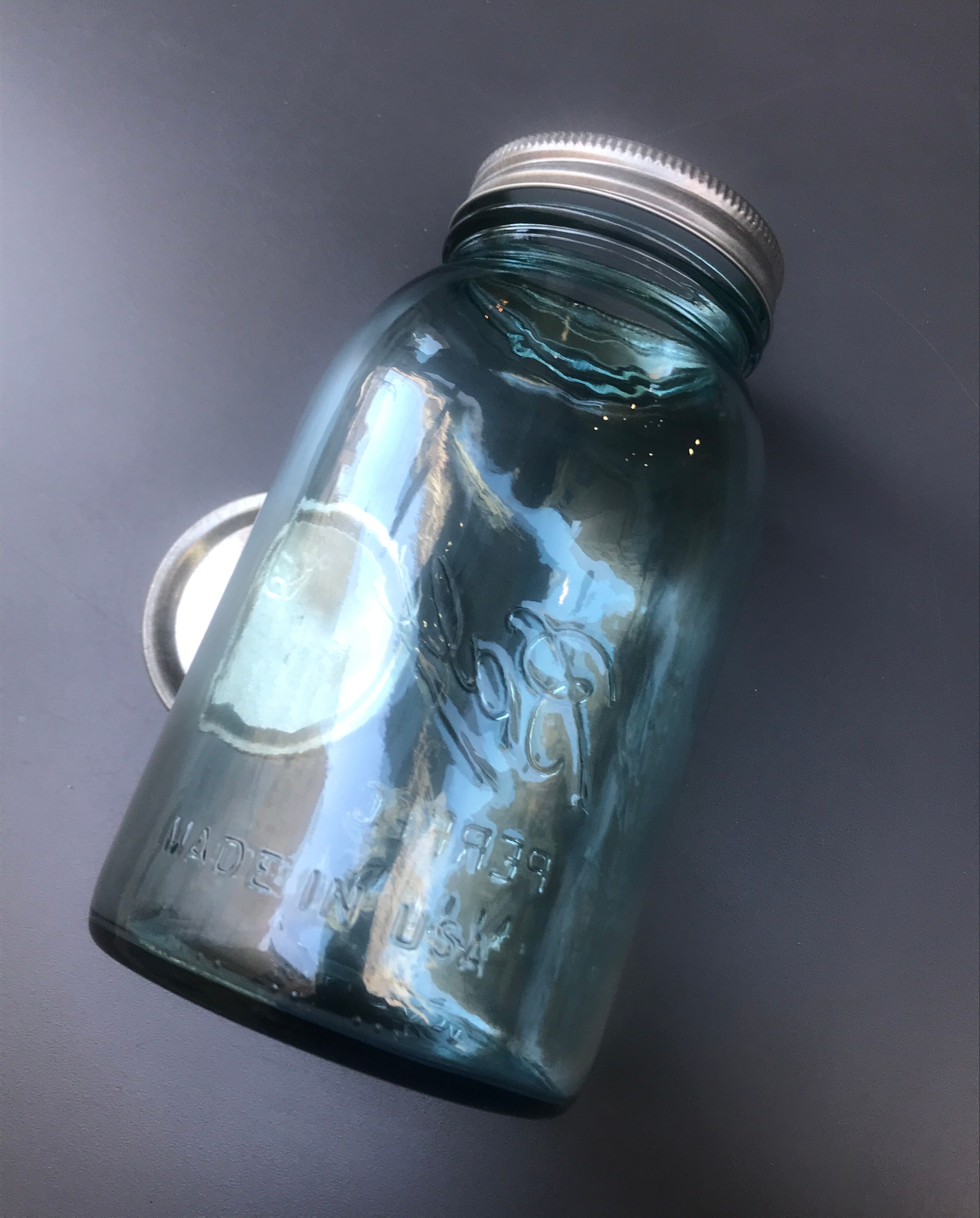 Bocal Mason Ball Jar bleu USA
