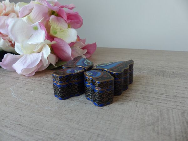 Ancienne boîte papillon chinoise en cloisonné puzzle – Émail