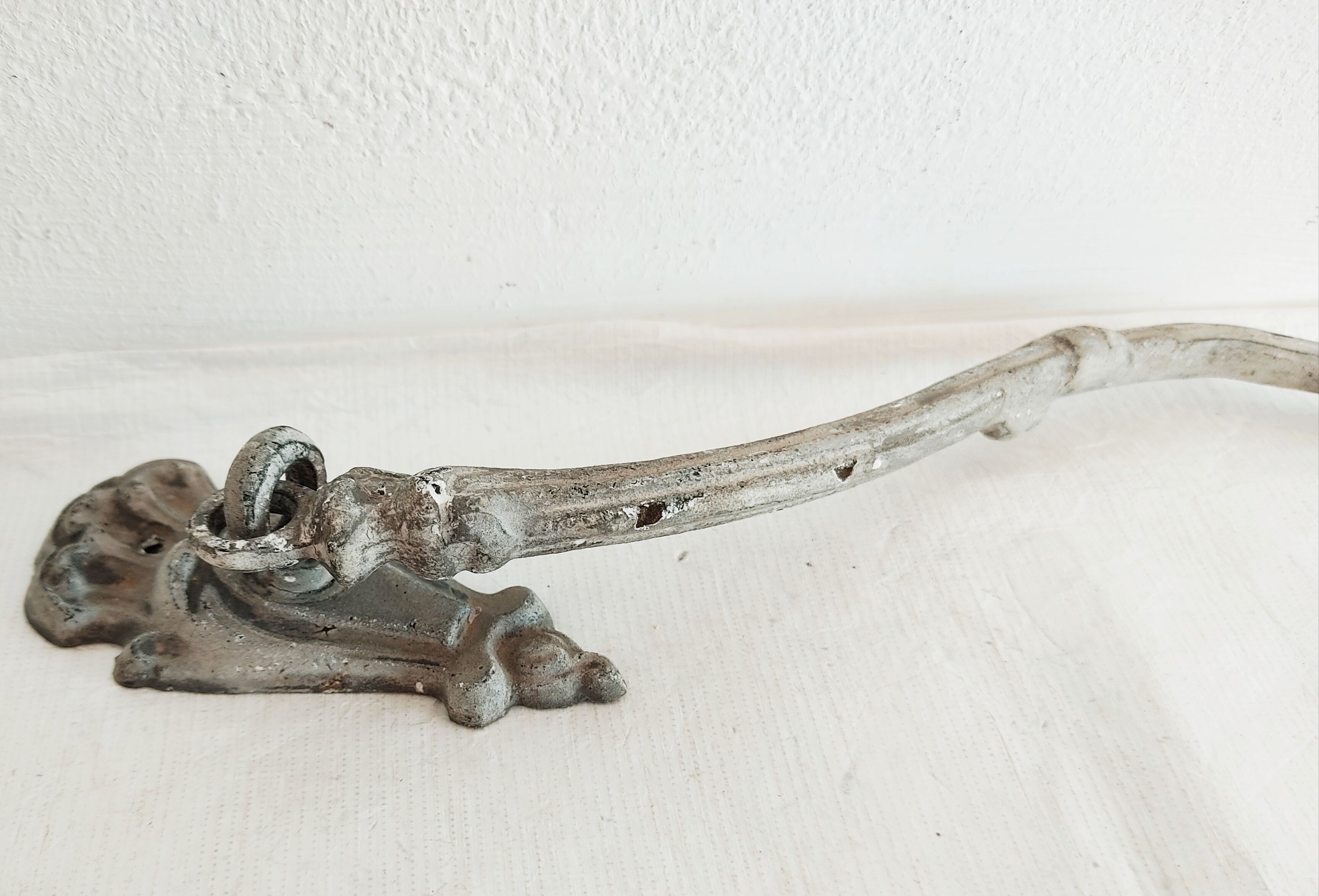 Pair of door-kisses of old curtains