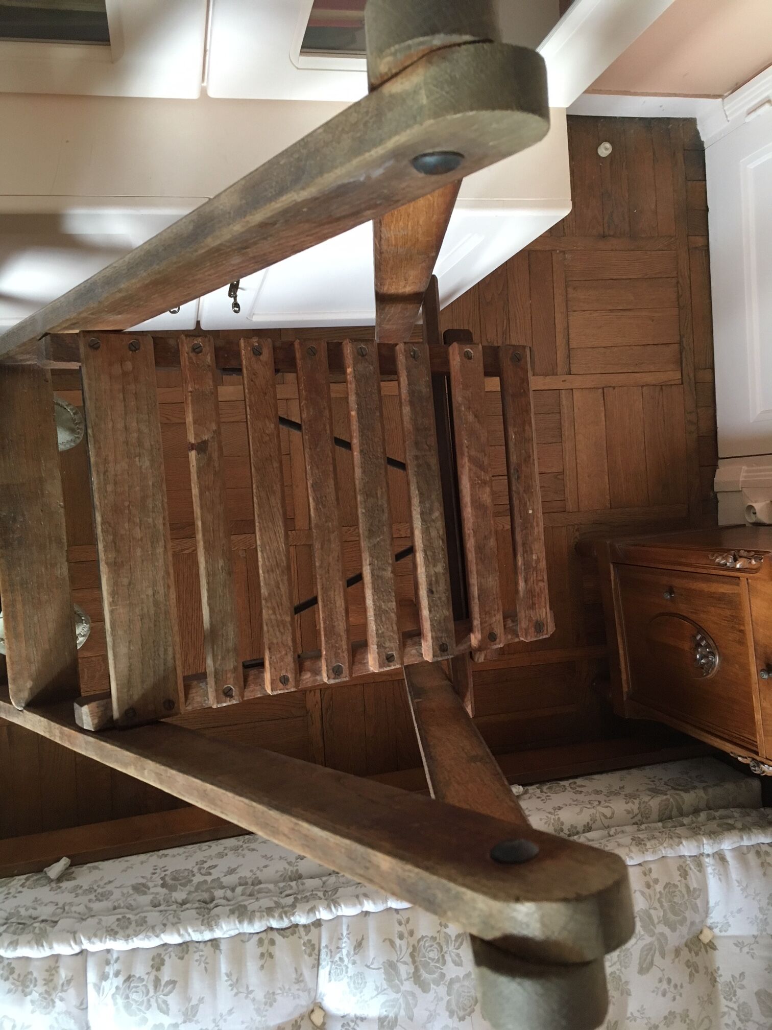 Old wooden stepladder