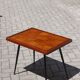 Modernist wood & steel coffee table France 1950s