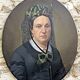 Oil painting on canvas XIX portrait Chevalier d'Eon