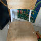 Ancienne chaise écolier enfant bois et métal