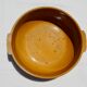 Pair of glazed ceramic salad bowls mustard LPM