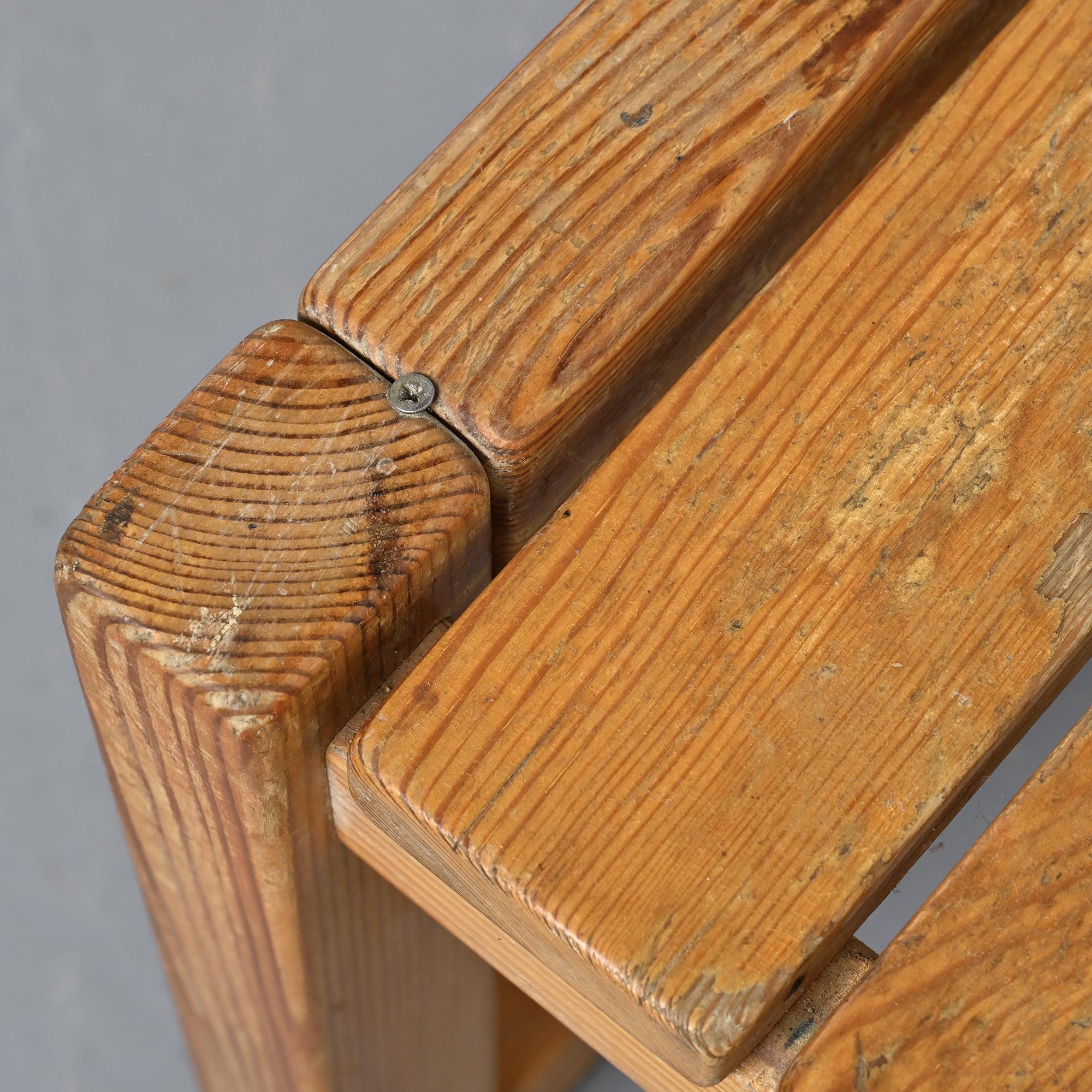 Mountain coffee table in solid pine, France, around 1970.