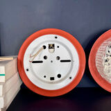 Pair of 70's wall lights in cut glass.