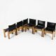 6 Monk dining chairs by Afra & Tobia Scarpa for Molteni, 1970