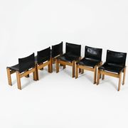 6 Monk dining chairs by Afra & Tobia Scarpa for Molteni, 1970