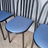 Set of 4 Stevens metal Malle chairs from the 1980s