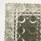 Rectangular moulded glass ceiling light