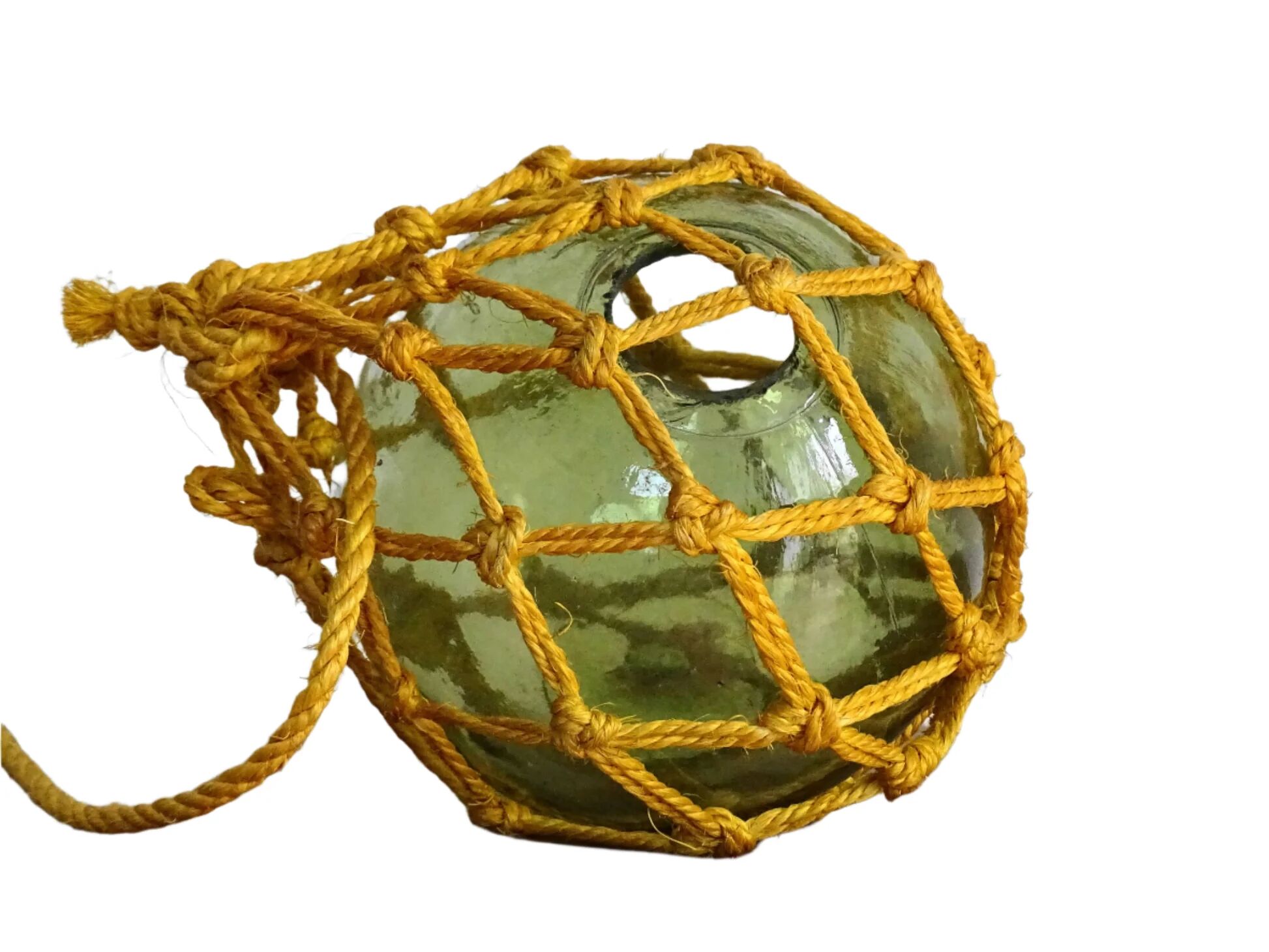 Bouée vintage en verre vert