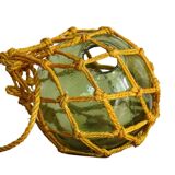 Bouée vintage en verre vert